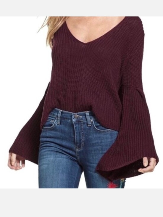 Free People Sweaters - Free People Damsel Sweater Belle Sleeve Size Small
